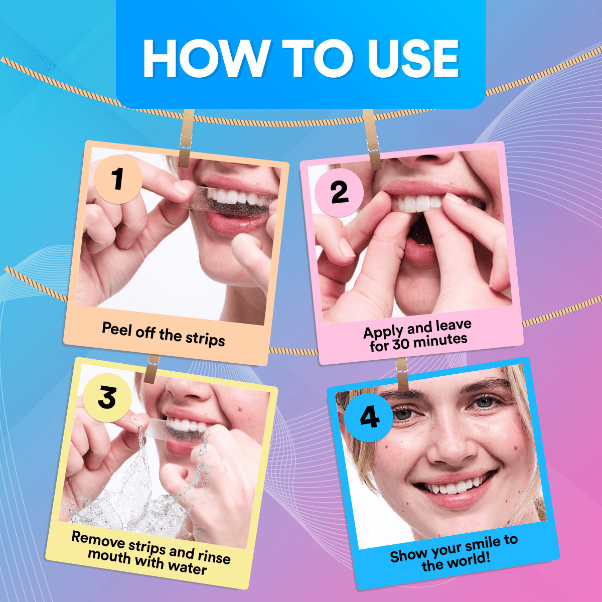Teeth Cleaning & Whitening Strips (14 Treatments) TT1