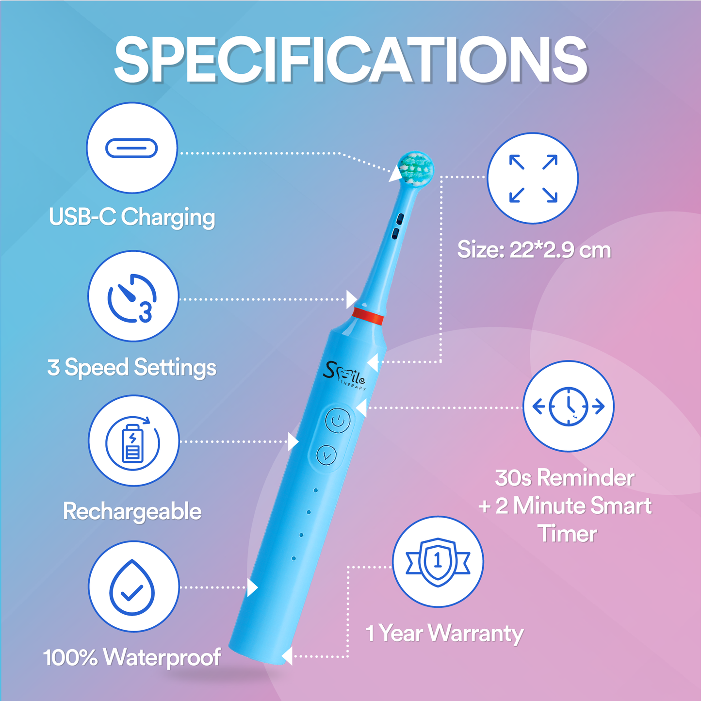 Oscillating 3-in-1 Kids electric toothbrush