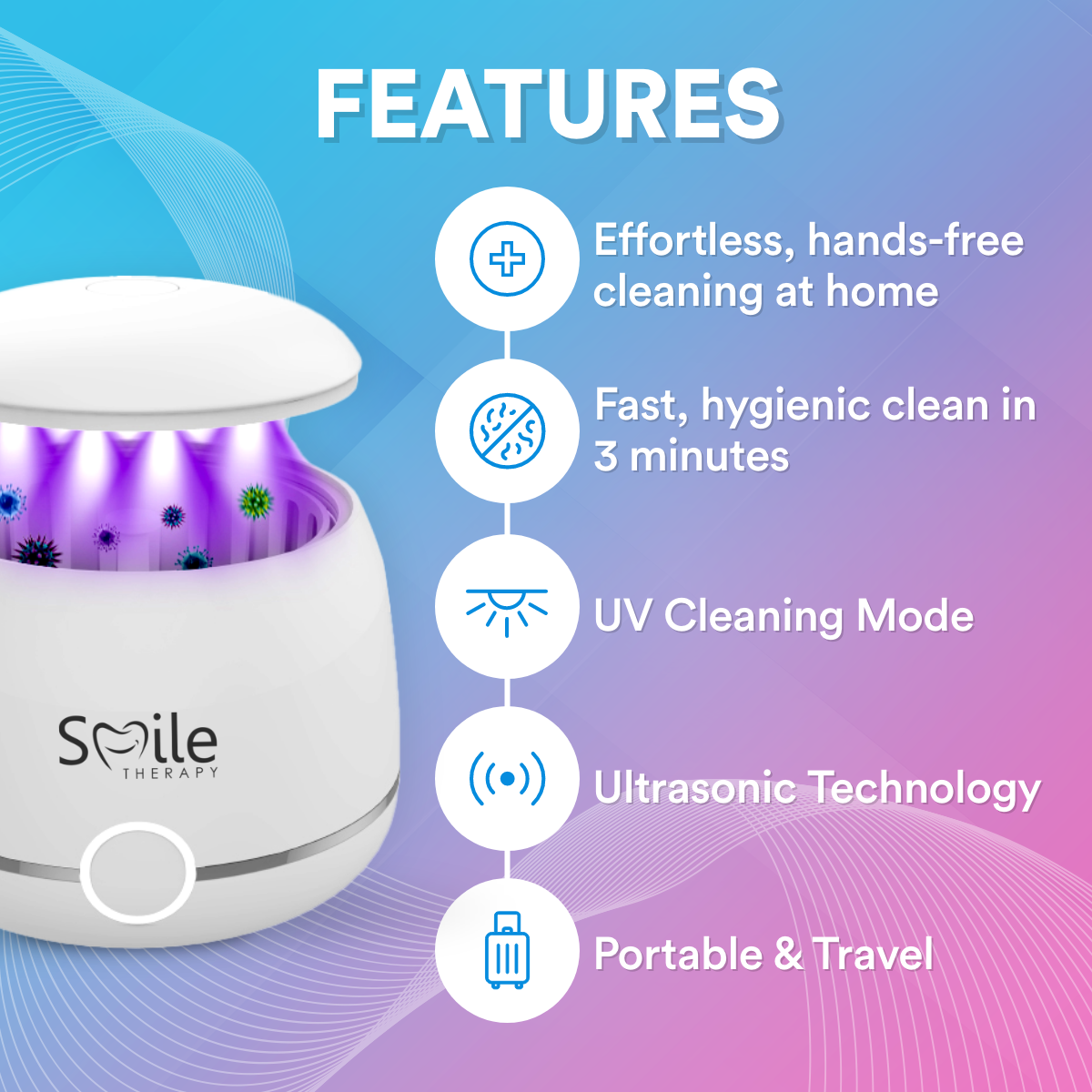 Ultrasonic Denture Cleaning Pod Pro With UV Sterilisation